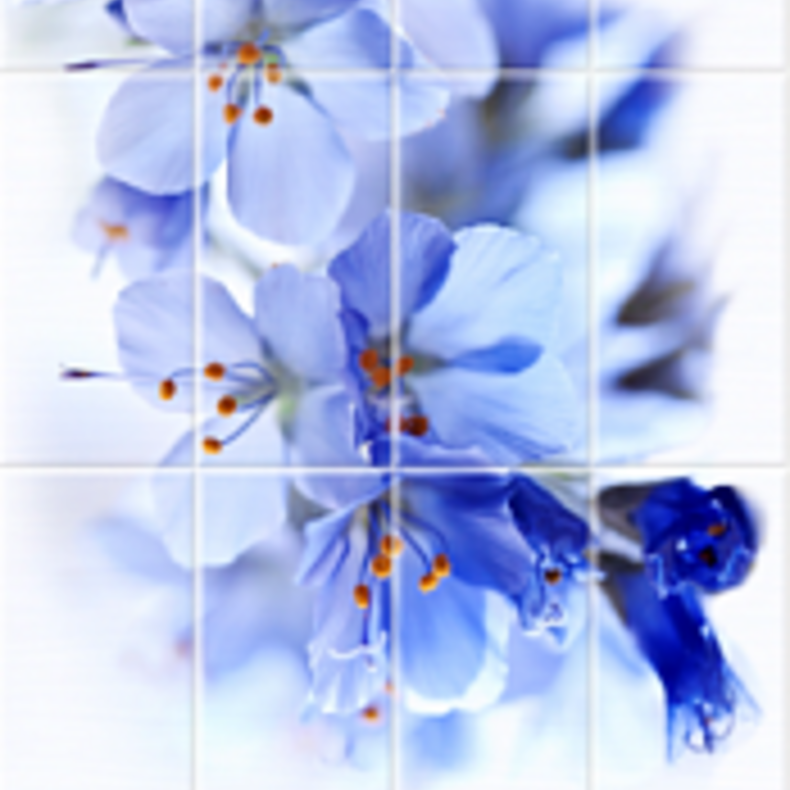 Панели ПВХ Синий цветок